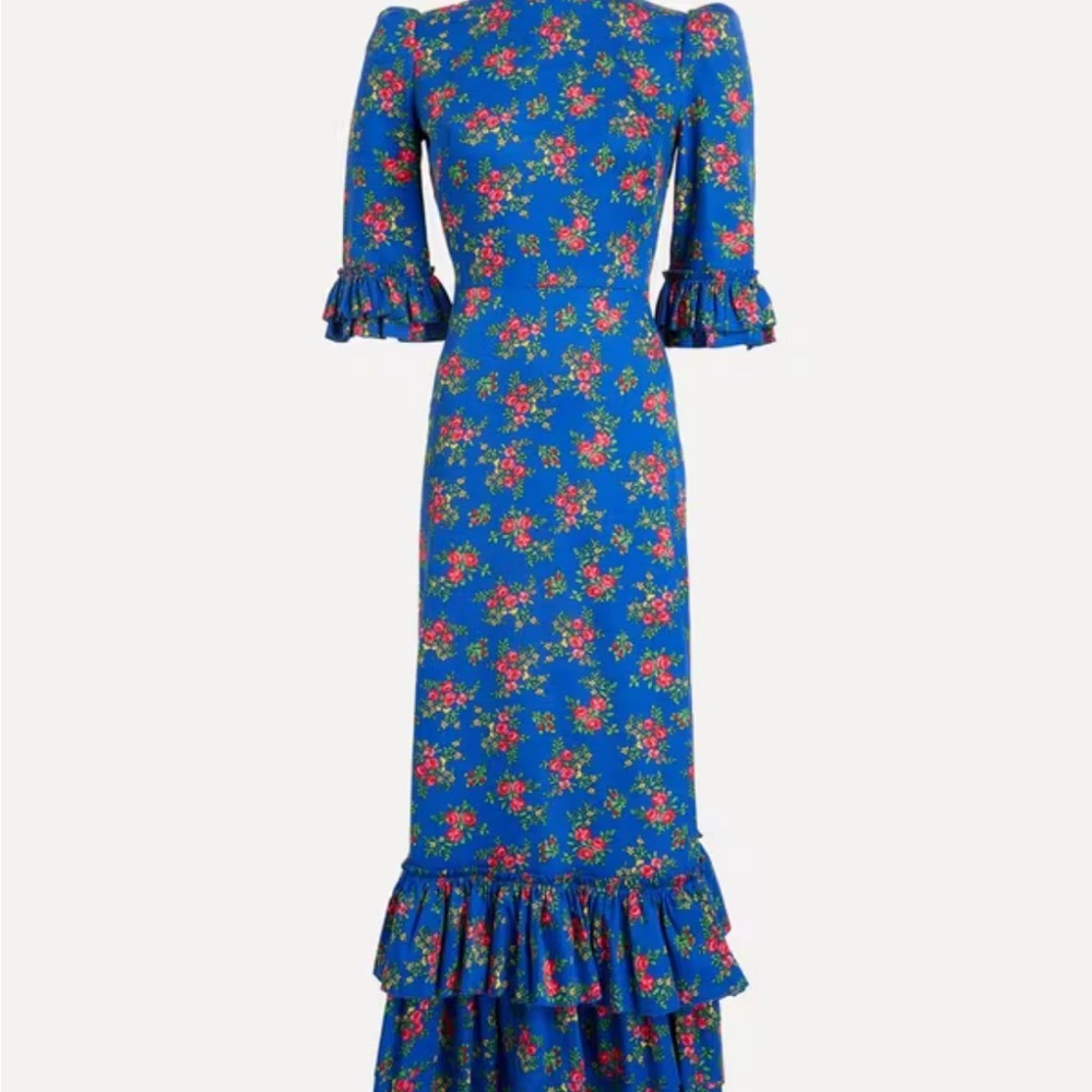 The Vampire’s Wife NWT Blue Foral Maxi Dress , size 4